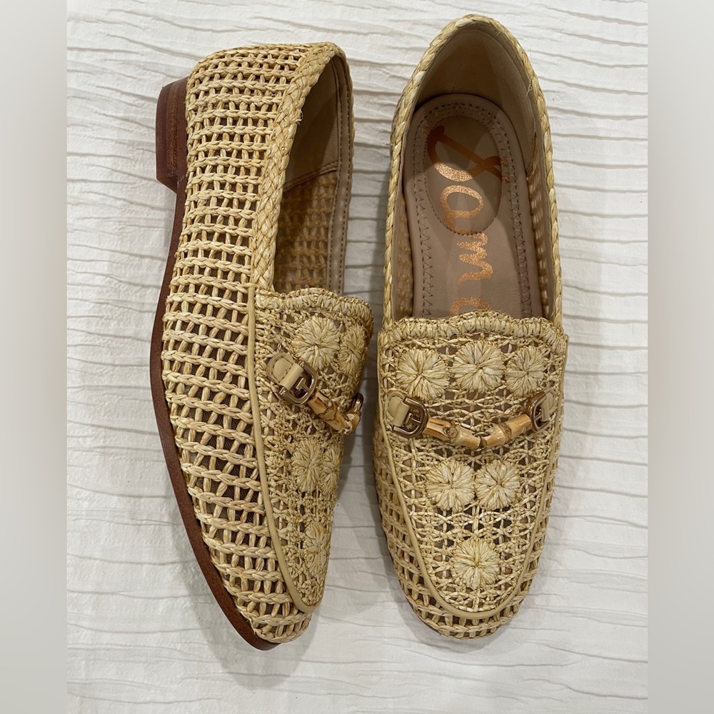 San Edelman raffia flats size 5.5